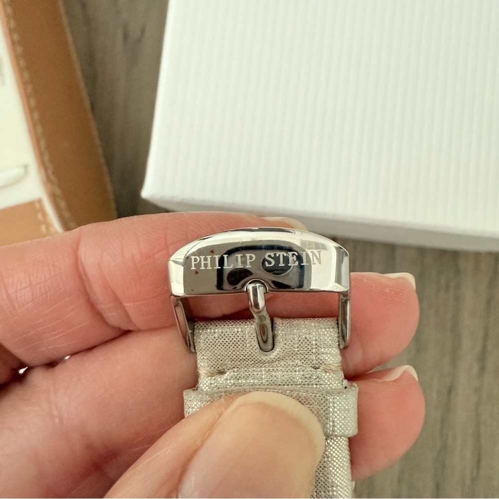 Philip Stein Teslar Signature Dual Face Watch Silver with Box - Picture 10 of 11